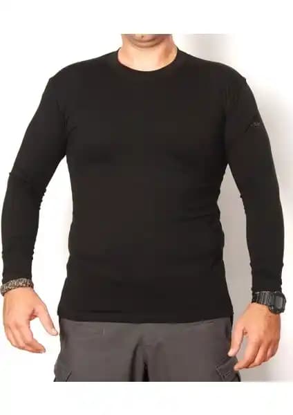 YDS Uzun Kollu Siyah Erkek Tişörtü Günlük Şıklık ve Konfor Sunar